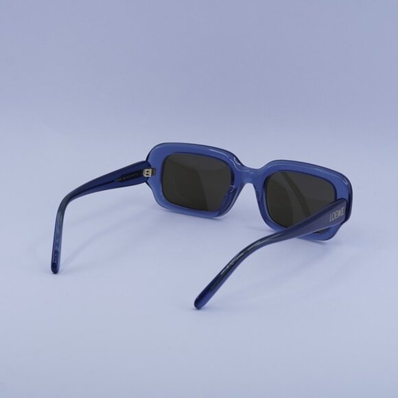 Loewe LW40158I 84E Sunglasses Shiny Blue Rectangle Frame - Picture 9 of 10